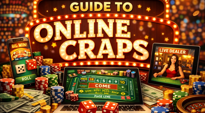 Craps table game illustration