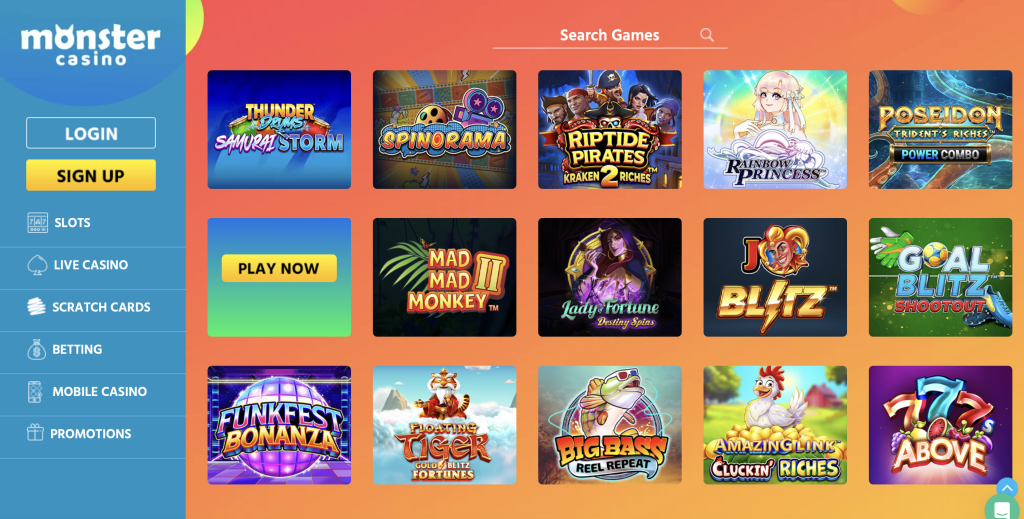 Monster Casino games 