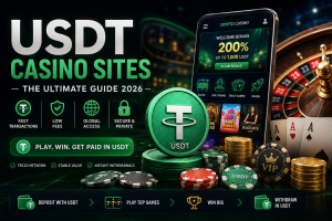 USDT stablecoin payments at online casinos illustration