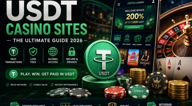 USDT stablecoin payments at online casinos illustration