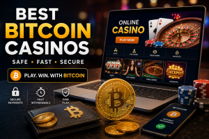 Bitcoin casino payments illustration